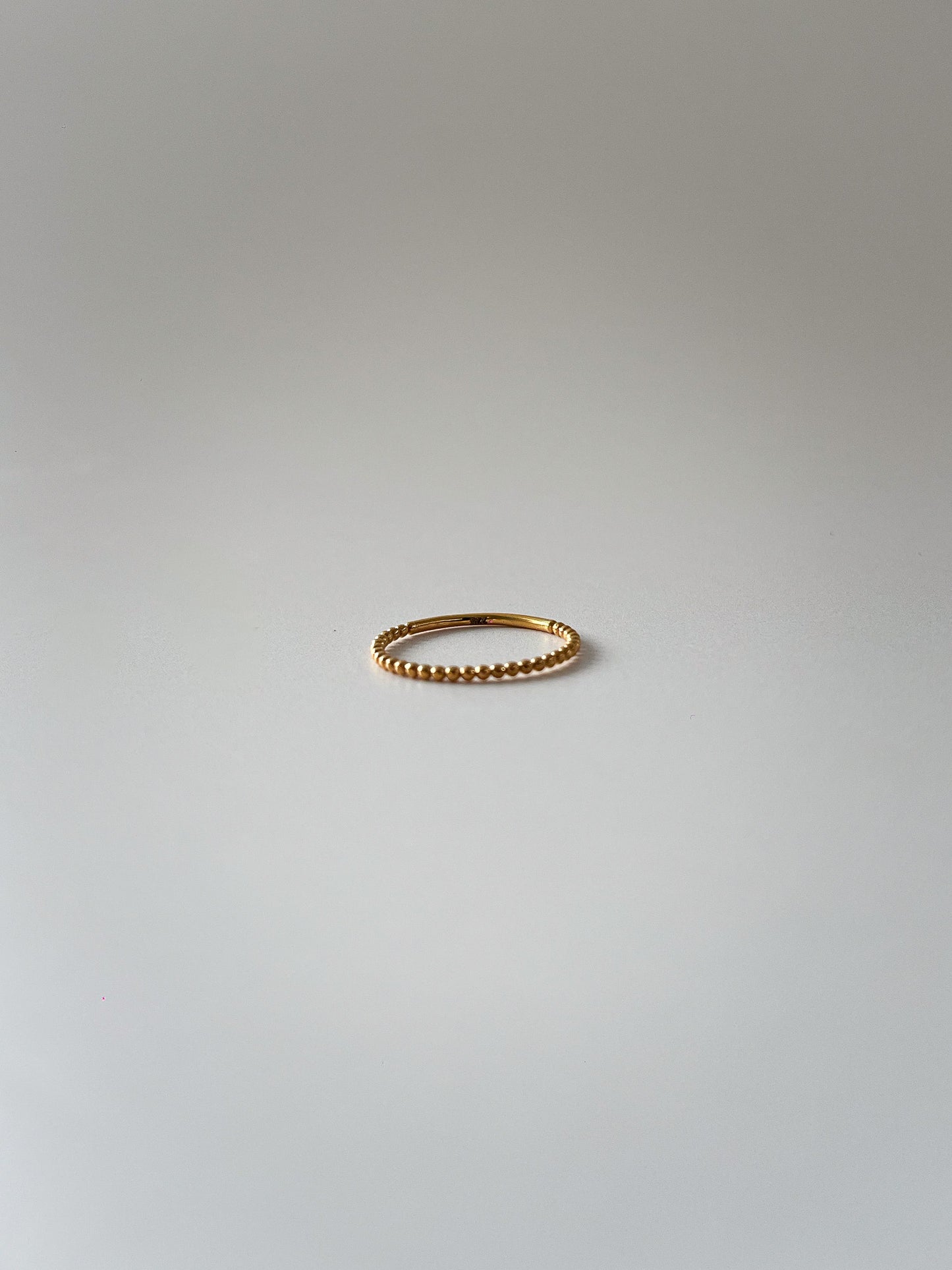 Reha Ring - Gold Beaded Stacking Ring